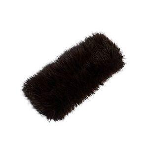Old Navy Faux Fur Headband Black Coffee One Size